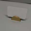 UNIQOOO 10 Set 2" Arch Gold Birch Wood Stand with Cards |1.2mm Slot, for Name Cards, Place Card Holder, Photo Display Stand | for Event Decor, Retail Shop, Cafe Restaurant Menu, Business Card, Name Tag