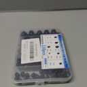 smseace 110Pcs 6-Sizes Hex Acorn Cap Nuts Assortment Kit - M3/ M4/ M5/M6/M8/M10 Bolt Cover Caps for Protection, Indoor and Outdoor Nylon Screw Covers (Black)