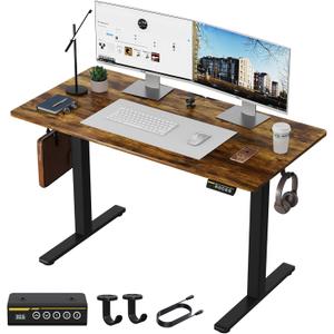 Electric Standing Desk 48"x24" Adjustable Height Stand Up Desk Ergonomic Sit Stand Desk for for Work Office Home Computer Desk Workstation (Rustic Brown C65, 48 * 24) Electric Standing Desk 48"x24" Adjustable Height Stand Up Desk Ergonomic Sit Stand Desk for for Work Office Home Computer Desk Workstation (Rustic Brown C65, 48 * 24)