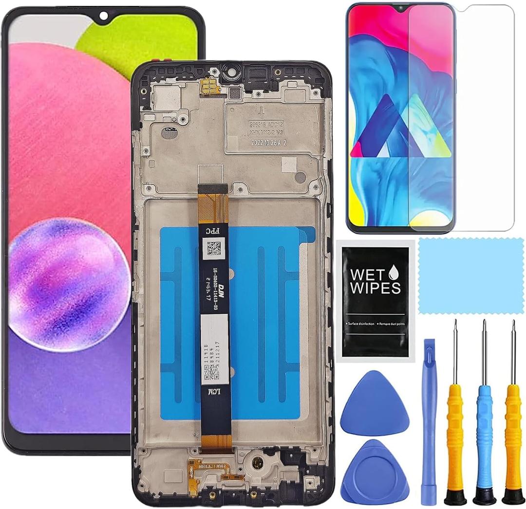 for Samsung Galaxy A03S A037u [US Version] Screen Replacement with Frame for Samsung A03S A037u A037u1 Screen Replacement LCD Display digitizer Touch Screen Assembly with Tools 6.5 inch