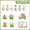 Young Wild and Three Birthday Decorations for Boys Girls, 157 Pcs Jungle Safari Theme Party supplies for Baby - Young Wild & Three Backdrop, Cake, Cupcake Toppers, Cupcakes Wrappers, Balloons,