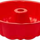 SOV Silicone Cake Pan, Silicone Cake Molds, Bakeware Non Stick 10 inch Pan for Jello,Gelatin,cake, Silicone Baking Molds for Cakes, Round Baking Pan (1 Pack)