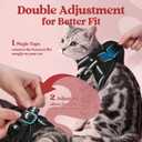 Rabbitgoo Cat Harness and Leash Set for Walking Escape Proof, Adjustable Soft Kittens Vest with Reflective Strip for Cats, Comfortable Outdoor Vest, Black, M