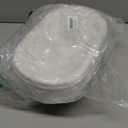 Baderke 4 Sets Banneton Bread Proofing Basket 10 Inch Wood Pulp Sourdough Proofing Basket Non Stick Sourdough Banneton Bowl and Liners for Bread Baking Supplies(White,Oval)