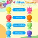 Sensory Fidget Toys Toddlers Adults: 8 Pack Basket Stocking Fillers Textured Suction Cup Bath Toys for Kid Autism ADHD Toy for Classroom Prizes Calm Down Corner Supplies Travel Toys