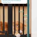 No Pawblems 55" Extra Tall Pet Gate for Cat, 29-43" Auto Close Cat Gate for Doorways/Stairs/Hallways, NO Drilling Pressure Mounted Tall Dog Gate Indoor, 1.37" Pet-Safe Gap, Black