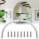 2 Pcs Rounded Doorway Arch Kit 11", 5 9/10" Wide DIY Interior Doorway Precurved Drywall Full Half Circle Top Round Arch Kit for Livingroom
