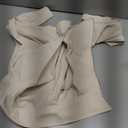 Women's Cropped Jacket Casual Zip Up Long Sleeve Lapel Crop Tops Jackets Coat (Beige, M)