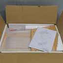 Bread Box for Kitchen Countertop Large Bread Box Farmhouse Bread Container Bread Storage with Window Bread Holder (Natural Wood)