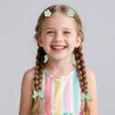 SAOROPEB 24 Pcs Hair Clips for Girls Toddler Hair Clips Cute Hair Accessories for Kids Candy Color Cartoon Design for Little Girls - Pink Purple Green