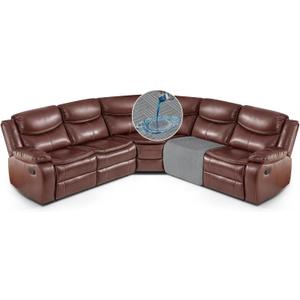 KinCam Waterproof Recliner Sectional Couch Covers, Oversized Reclining Sofa Covers for L Shape Couch, Non Slip Couch Cover for Sofa Washable Slipcover (1 Seat Couch Cover, Light Gray)