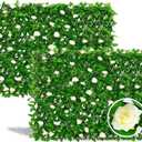 DOEWORKS Expandable Fence Privacy Screen for Balcony Patio Outdoor, 2PCS Faux Ivy Fencing Panel for Backdrop Garden Backyard Home Decorations