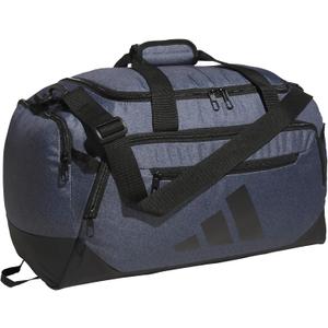 adidas Defender 5.0 Duffel, Durable Travel Gym Sports Bag for Men and Women (Twill Onix Grey/Black)