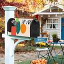 POP-Art Magnetic Mailbox Cover - Contemporary Art Abstract Wavy Lines - Waterproof - Standard Size 21x18 Inches - Decorative for Family Outside Garden Yard