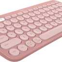 Logitech Pebble Keys 2 K380s, Multi-Device Bluetooth Wireless Keyboard with Customizable Shortcuts, Slim and Portable, Easy-Switch for Windows, macOS, iPadOS, Android, Chrome OS - Tonal Rose