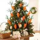 Threehoney 12 Pcs Easter Tree Picks Decorations Fake Carrot Picks 9.8'' Carrot Pick Decorations Carrots Tree Ornaments Easter Trees Decoration for Treetopper Branches Vase Filler Spring Home Decor