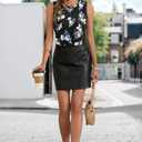 AUSELILY Womens Sleeveless Tank Tops Dressy Ladies Summer Pleated Shirts 2025 New (S)