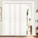 UNISHADES Panel Track Blinds, Vertical Blinds for Sliding Glass Doors, Extendable Track from 45 3/4" to 82 5/8" W, Cuttable Panel Curtains up to 96 inches high, Linen Light Filtering