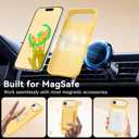 BENTOBEN Magnetic for iPhone Air Case with Magsafe, Liquid Silicone Phone Case iPhone 17 Air Shockproof Gel Rubber Soft Bumper Microfiber Lining Protective Cover Cases for iPhone Air 6.5" 2025, Yellow