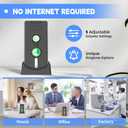 2 Way Intercom for Home Upgraded, Portable Wireless Intercom System for House with 5 Level Volume and Ringtones Adjustment Rechargeable for Hospital Hotel Office Business 3 Pack(Black)