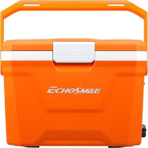 EchoSmile Portable Cooler 20L/21qt, Outdoor Insulated Ice Chest Box (Orange)