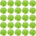 FagusHome 30 Pcs Silk Hydrangea Heads Artificial Flowers Heads and Stems Fake Hydrangea Flowers for Home Wedding Decor (Green)