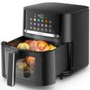 FABULETTA 6.5QT Large Air Fryer, Air Fryers Clear Window With Washable Basket, 10-in-1 Presets Functions For Crisp, Roast, Bake and Reheat, Auto Shut-off, Nonstick & Free Recipes & Easy Meals Airfryer