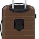 Wrangler Smart Spinner Hardside Luggage, 22-Inch Carry-On, Toffee, Carry-On Only