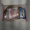 Rosa Star Short Wig Ombre Brown Mixed Blonde Hair Wigs Natural Curly with Bangs Synthetic Hair Fibers Heat Resistant Full Wig for Women