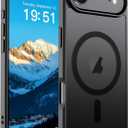 SUPFINE Magnetic for iPhone Air Case (Compatible with MagSafe)(Military Grade Drop Protection) Slim Translucent Matte Shockproof with Anti-Fingerprint Phone Cover for 17 Air, Black