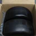 13x6.50-6 Flat Free Lawn Mower Tire and Wheel, Solid Smooth Zero Turn Mower Front Tire Assembly, with 3/4" & 5/8" Bearing, 4"-6.5" Centered Hub, Compatible with Lawnmower Garden Tractor, 2 Pack