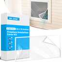 Air Jade Fireplace Cover, Insulation Fireplace Draft Stopper Fits up to 39"78", Clear, Tear Resistant Plastic Fire place Draft Cover, Keeps Drafts Out & Stops Heat Loss