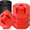 ROBLOCK 6"H Trailer Jack Block 4 Pack with Bag Rope, Heavy Duty RV Stabilizer Blocks for Any Tongue Jack, Post, Foot, 5th Wheels, Round, Square or Scissor Stabilizer, RV Essentials for Travel Trailers