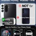 LeYi for Samsung Galaxy A17/A16-5G Phone Case: Samsung A17 Case with Screen Protector [2 Packs], Camera Cover, Military-Grade Heavy Duty Protection Cell Android Basic para Galaxy A 17 5G Case, Black