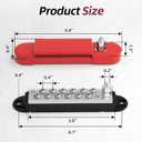 RVBOATPAT Power Distribution Block 12V 150A 1/4" Stud Marine Bus Bar 12 Volt DC Battery Busbar for Boat Automotive Solar Wiring