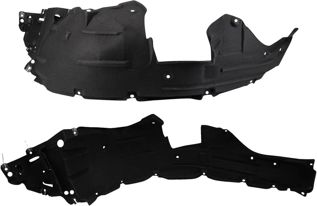 TRQ Front Inner Fender Liner Set Compatible with 2016-2018 Honda HR-V HO1248171 HO1249171