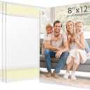 8x12 Acrylic Picture Frame, Clear Frameless Photo Frame for Wall Mount, No Drilling Picture Frames with Tape, Pack of 5 Floating Hanging Picture Frames for Home, School, Office