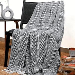 RAJRANG Dusty Blue Throw Blanket Soft and Warm Living Room Decorative Throws for Sofa Couch - 60 x 50 Inch