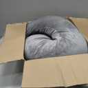 QUEEN ROSE Body Pillow for Side Sleepers, Soft Comfort S Shaped Hug Pillow for Adults, Full Body Support, Velvet Grey, 41in