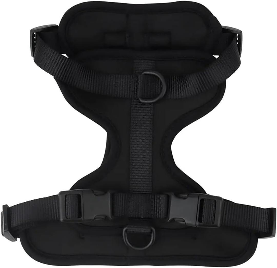 KANGYEBAIHUODIAN Breathable Lightweight Dog Harness Adjustable Pet Chest Strap Outdoor Walk Training Pet Harenss Fit for Small Medium Dog(Black,M)