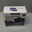 EclatBain Bed Risers Furniture Risers Heavy-Duty Rectangular Adjustable Block Lift to 3 inches and 4.3 inches Desk, Sofa, Chair Legs, Refrigerator, Washing Machine Support up to 4000 pounds (2 layer(3inches), Square-black-4 Pack)