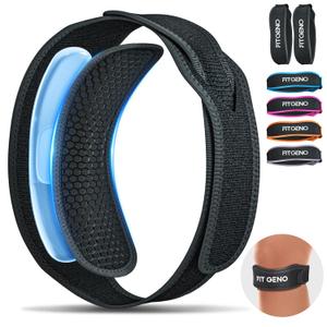Fit Geno Knee Strap Patella Tendon Support: Patellar Stabilizing & Pain Relief for Man and Women - Knee brace for Runner's & Jumper's, Tendonitis, Running, Volleyball, Basketball (2-Pack)