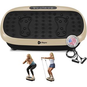 Lifepro HexaPlate Lite Vibration Plate Exercise Machine with Magnetic Acupoints - Full Body Vibration Platform for Beginners and Recovery - Lymphatic Drainage Massager for Muscle Toning and Fitness