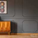 Ekena Millwork PNL16X28AS-02 16"W x 28"H x 1/2"P Ashford Molded Scalloped Wainscot Wall Panel,Factory Primed White