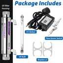 iSpring UVF11A UV Ultraviolet Light Water Filter with Smart Flow Control Switch 11W, 110V, 10-INCH