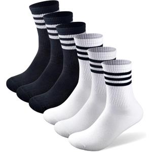 Piano Keys Socks, Black White Striped socks, Novelty Funny Crazy Music Notes Socks Gift For Christmas Birthday Festival Carnival Costume Party Adults and Kids, White Black (SSAA04)
