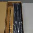 Extra Long Curtain Rods for Windows 240 Inches, 1 Inch Diameter Adjustable Black Curtain Rod, Heavy Duty Modern Curtain Rod with Simple Finials, 32"-240"