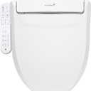 SmartBidet SB-2000WE Electric Smart Bidet Toilet Seat with Heated Seat, Warm Air Dryer, Temperature Control Wash, and Control Panel, Elongated Seat