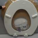 Bemis 1500EC Durable Wood Toilet Seat with Easy Clean Hinges, Made in USA, Elongated, Biscuit