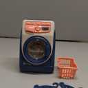 deAO Washing Machine Toy for Kids Dollhouse Furniture Pretend Play Household Appliance Realistic Sounds with Lights Laundry Play Set with Rotatable Roller for Children Birthday Present